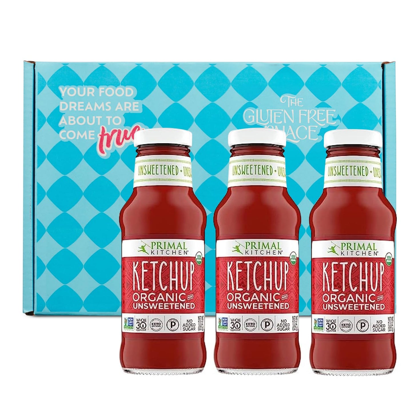 Primal Kitchen Sugar-Free Ketchup Pack of 3 Low-Calorie Sauce