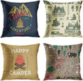 Set of 4 Camping Adventure Pillow Covers