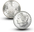 Antique 1897 S Morgan Silver Dollar Coins - Vintage Reproduction Set