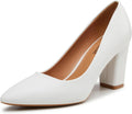 Heel The World Women's High Chunky Block Heels - 3in Pointed Toe