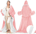 Wearable Heated Blanket with Foot Pocket - Cozy Heated Robe 50x70