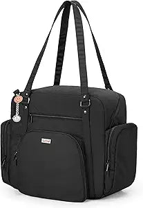 LoDrid Nurse Tote Bag with Padded Bottom for Health Pros