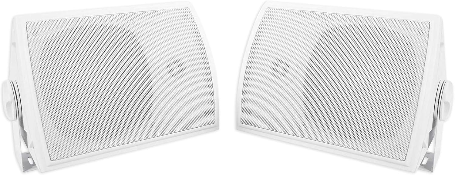 Rockville HP5S-8 Outdoor Speakers - Swivel Bracket for Perfect Sound Placement!