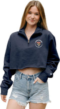 Blue 84 Women's Florida Panthers Cropped Quarter Zip Sweatshirt - Fan