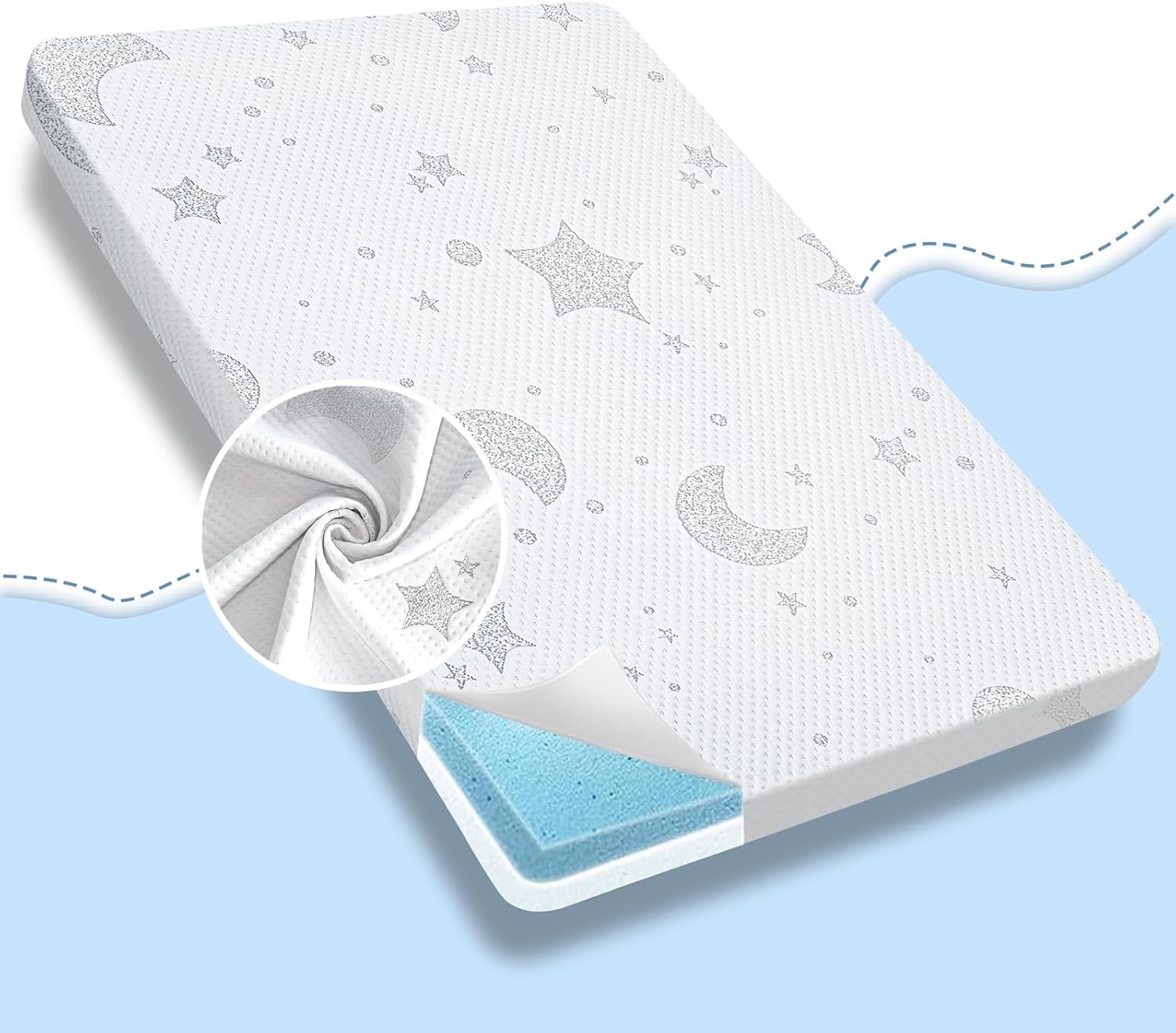 Pack and Play Mattress for Infants, Soft & Firm Memory Foam