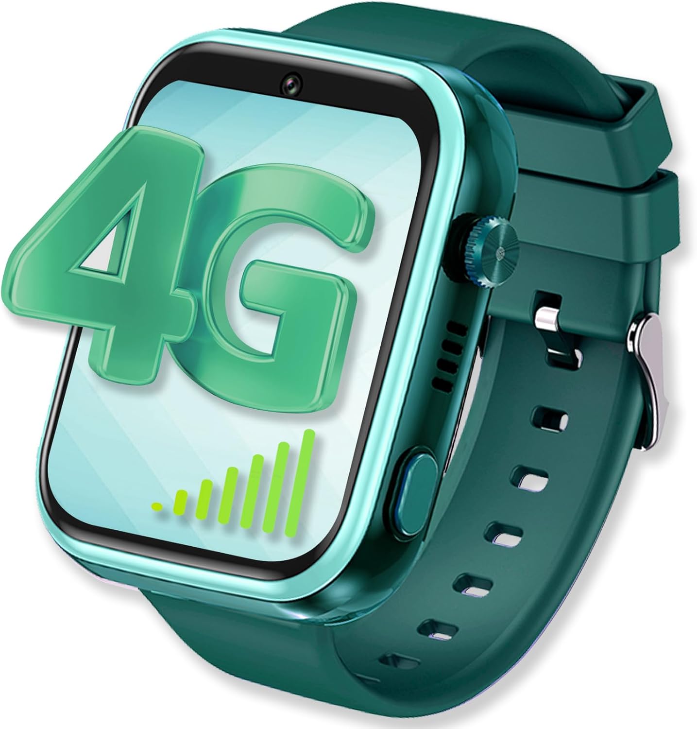 4G Kids GPS Tracker Smartwatch - IP67 Waterproof, SOS Calling, Real-Time Location Tracking - Gifts for Boys & Girls 3-12 (Green)