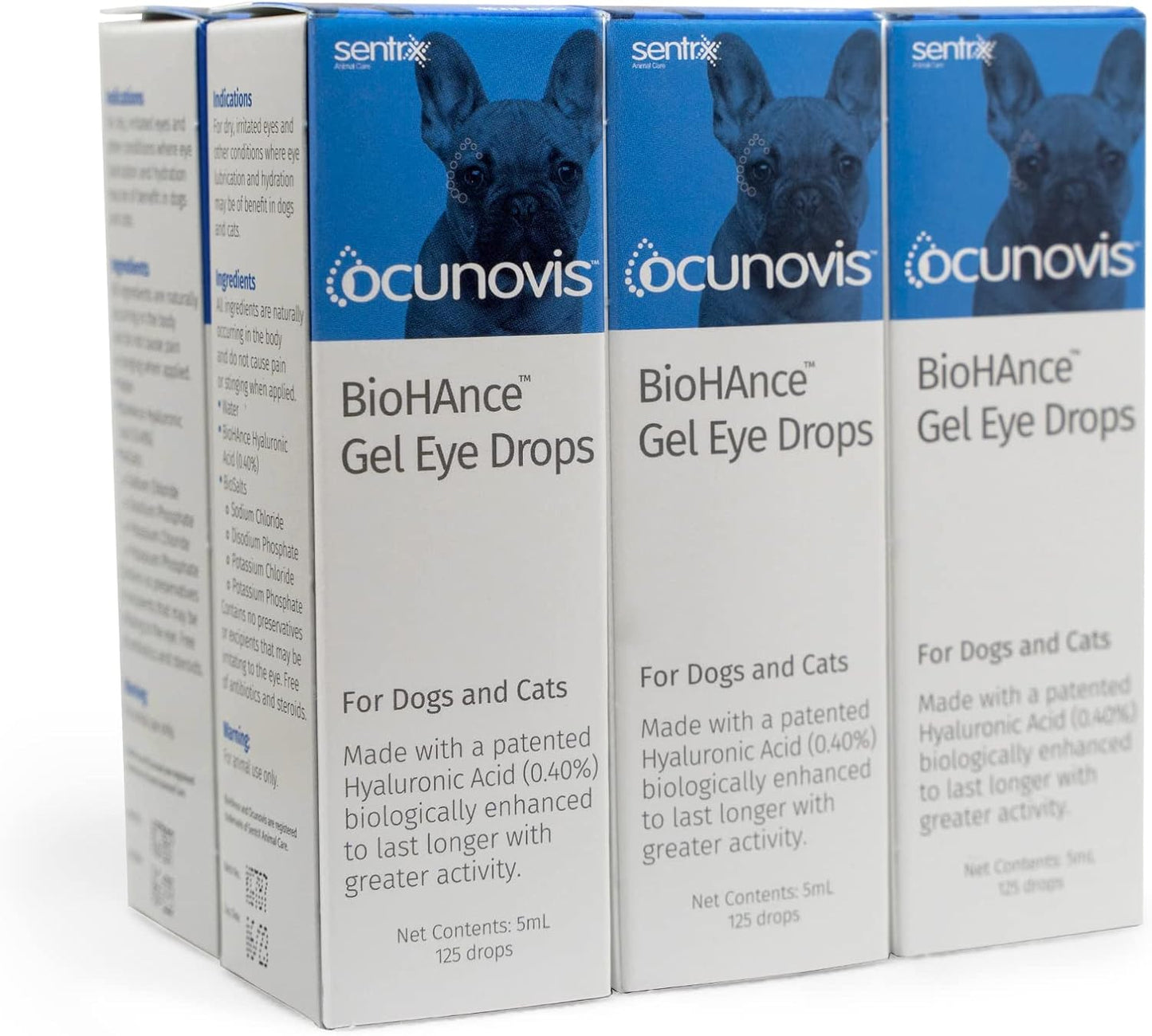 Ocunovis Gel Eye Drops for Dogs and Cats with Dry Eyes Relief