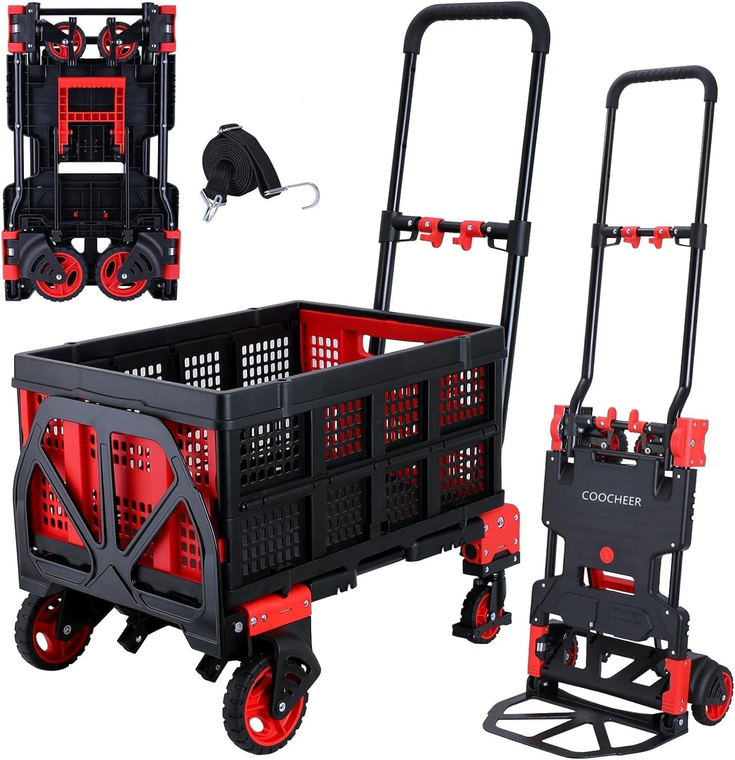 2-in-1 Hand Trucks Dolly for Heavy Duty Use and Storage