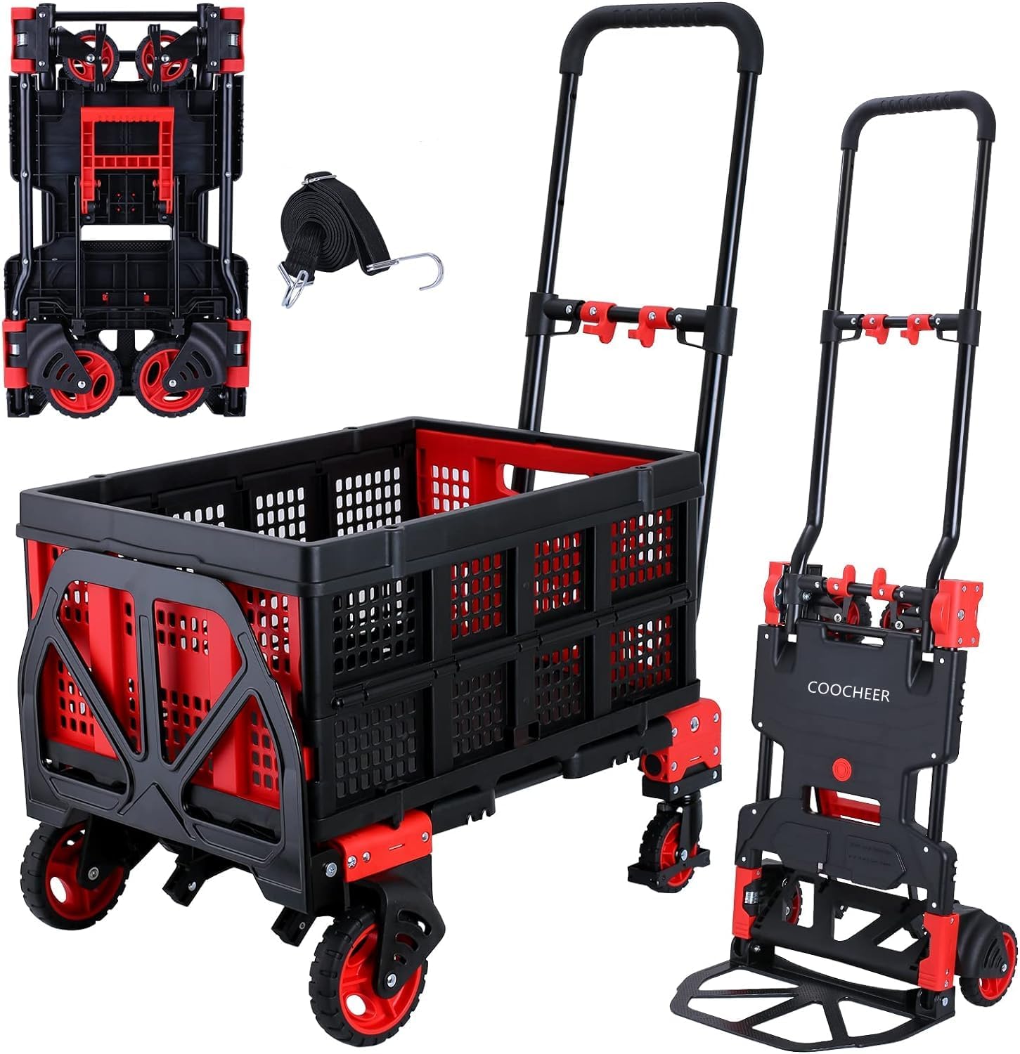 2-in-1 Hand Trucks Dolly for Heavy Duty Use and Storage