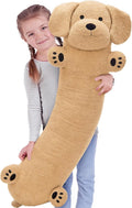 Muiteiur 43.3 in Long Dog Plush Pillow - Full-Body Cuddle Buddy