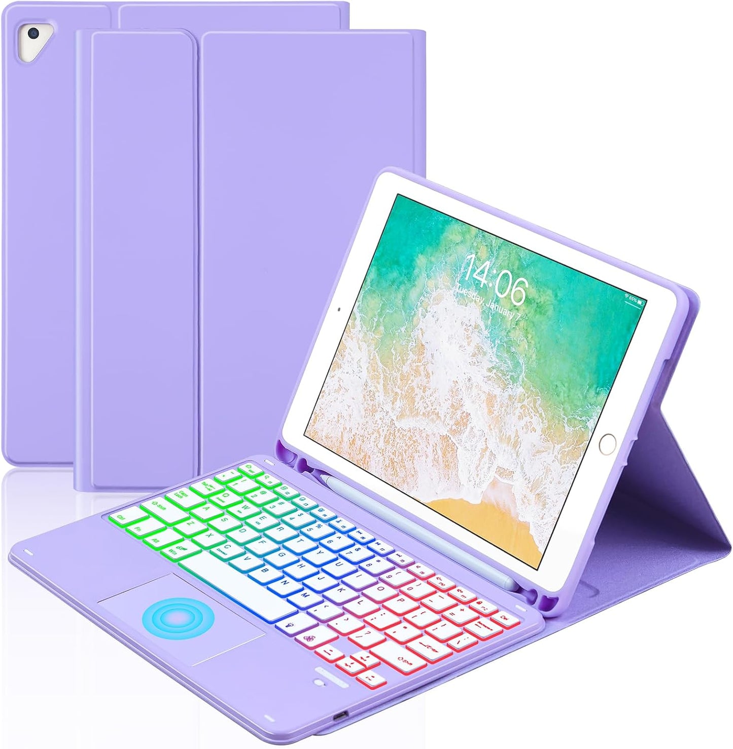 Touchpad Keyboard Case for iPad 6th/5th Gen with Backlight