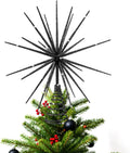 13.7 Inch Black Christmas Tree Topper - 3D Burst Star Topper