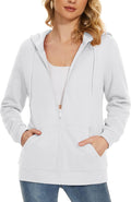 MAGCOMSEN Women's Fleece Lined Zip Up Hoodie - Warm