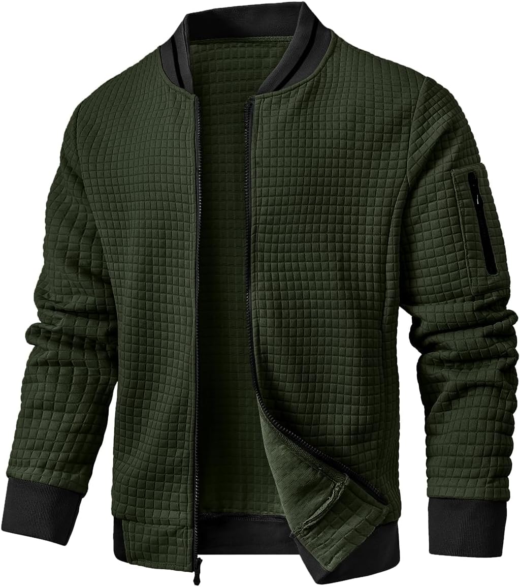 Mens Casual Jacket Lightweight Varsity Coat for All Occasions