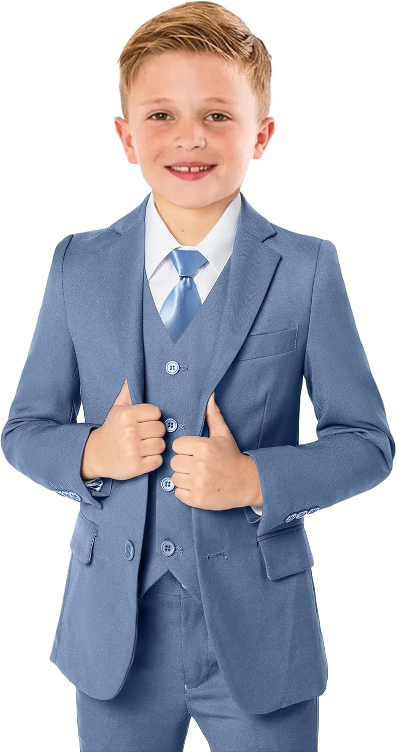 Boys Formal Suit 5 Piece Set for Weddings and Special Events