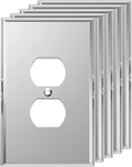 LIDER Duplex Receptacle Wall Plate Mirrored Acrylic Cover - Modern