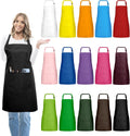 15 Pcs Adult Aprons Bulk with Pockets - Adjustable Unisex Bib Apron