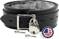 Latigo Leather Austin Collar - Chinchilla Faux Fur Lined
