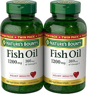 Natures Bounty Fish Oil 1200 mg Twin Pack for Heart Health