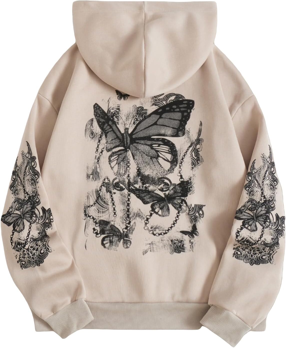 SOLY HUX Butterfly Print Hoodie: Stylish Comfort