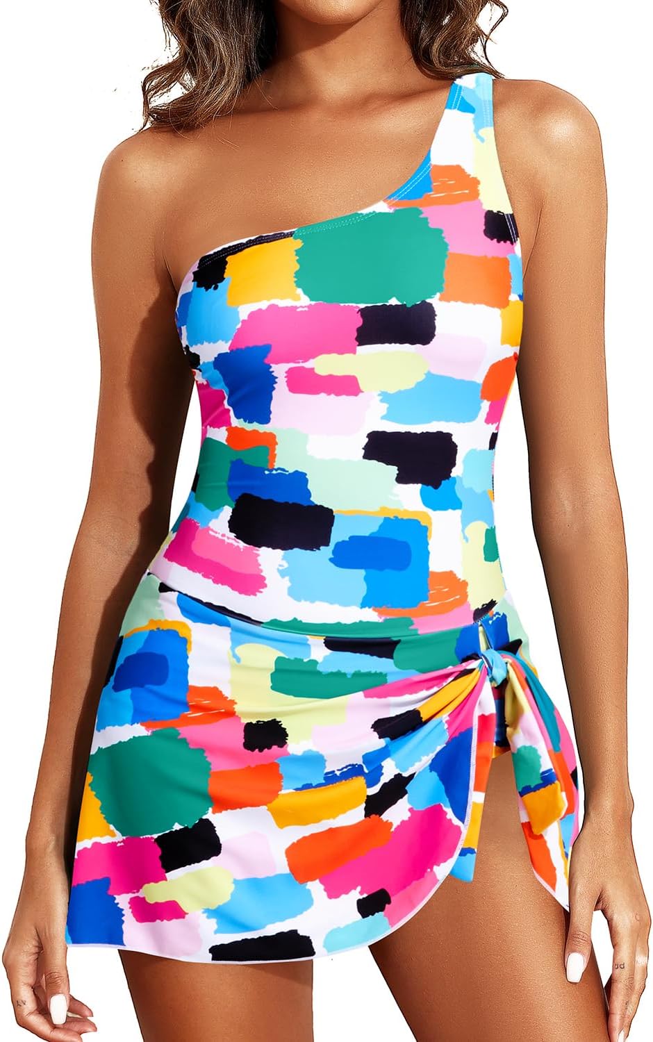 Tempt Me One Piece Swim Dress with Tummy Control for Women
