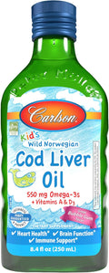 Carlson Kid's Cod Liver Oil with Omega-3s and Vitamins A & D3