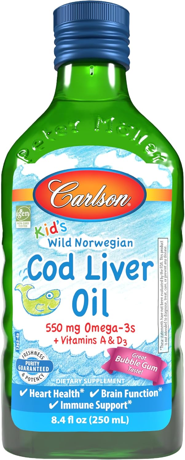 Carlson Kid's Cod Liver Oil with Omega-3s and Vitamins A & D3