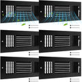 6 Pcs Black 10 x 4 Inch Air Ceiling Vent Covers for Home