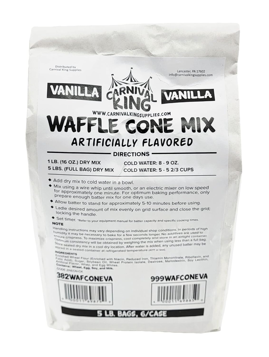 Deliciously Sweet Waffle Cone Mix | 5 lb. Bag