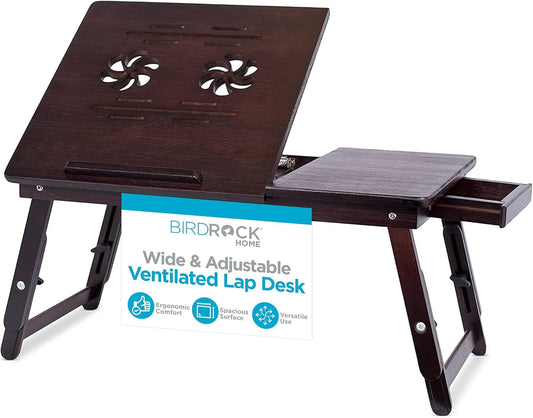 Sofia + Sam Walnut Lap Desk | Multi-Tasking & Ventilated | Fits 15 Laptops