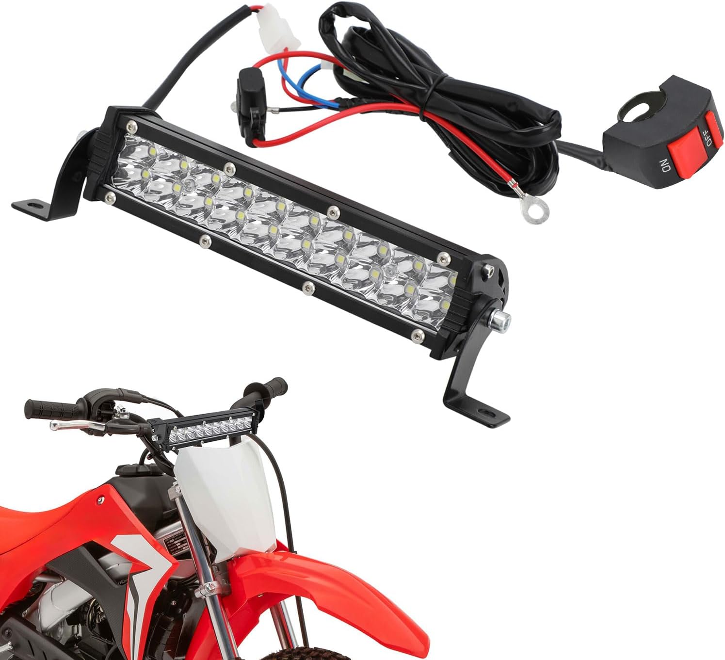 Dirt Bike Light Bar 60W 2500LM for 7/8in Handlebar Models