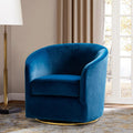 Swivel Accent Chair: Velvet Luxury in Navy