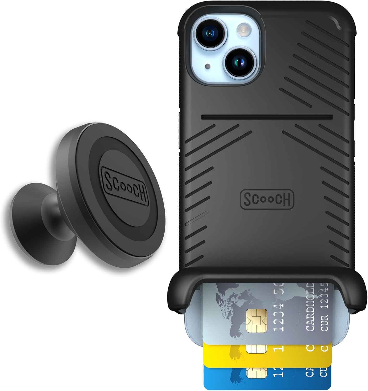 Scooch iPhone 14 Case with Card Holder and Magnetic Mount