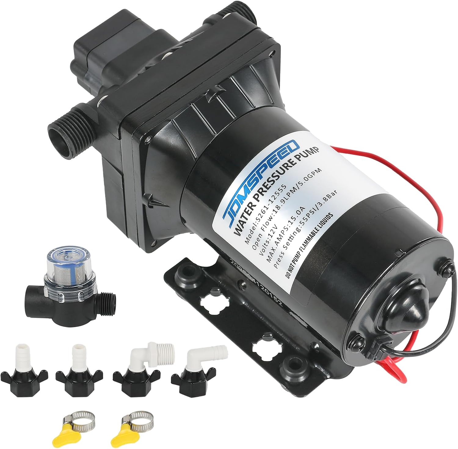 5.0 GPM 12V DC Revolution Water Pump for RVs and Campers