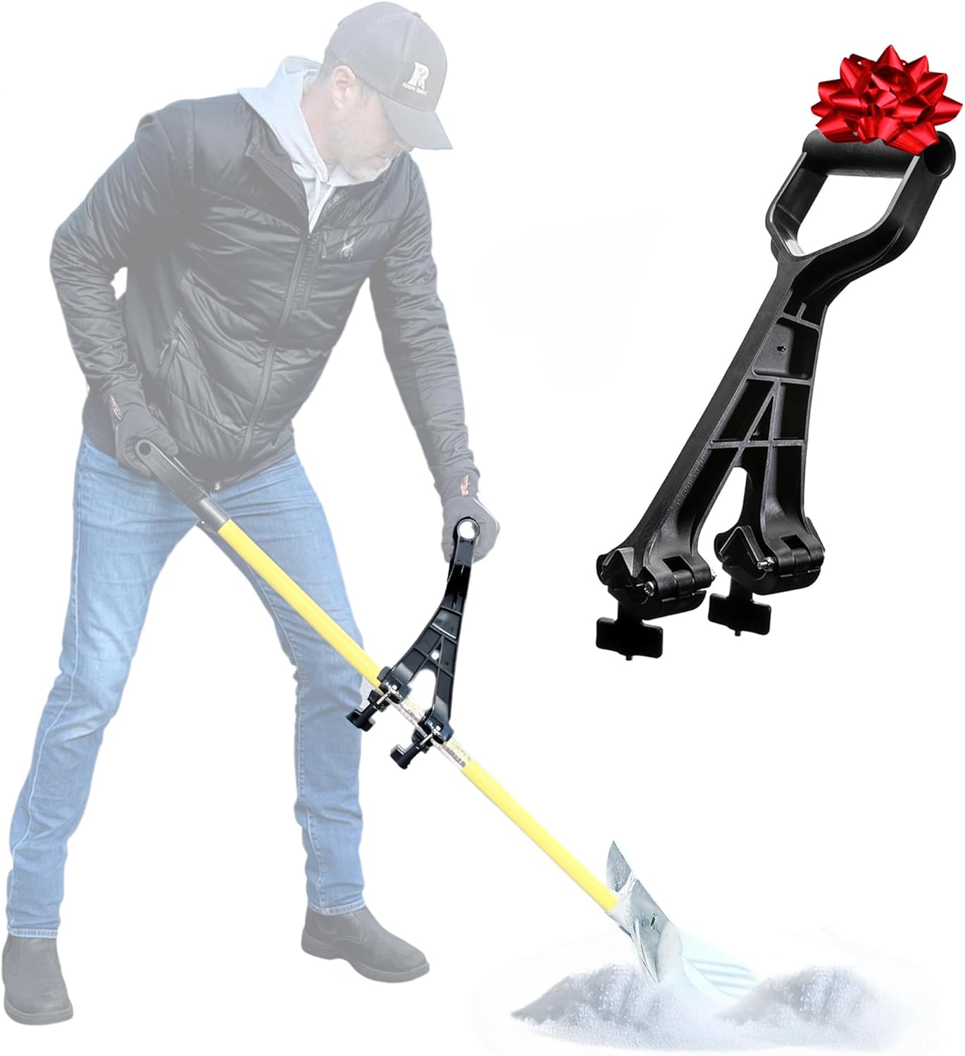 Universal Handle Attachment for Snow Shovel and Gardening Tools