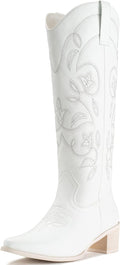 IUV Cowboy Boots For Women Pointy Toe Mid Calf Cowgirl (Style 1354)
