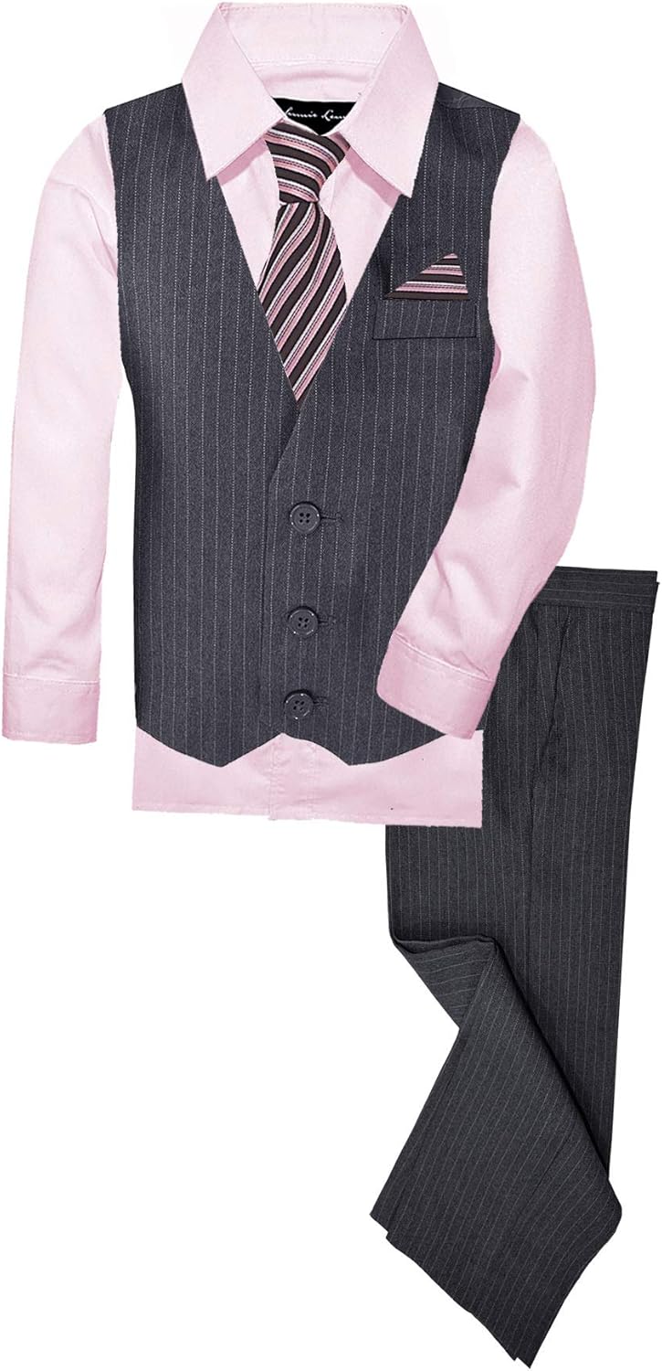 Pinstripe Boys Formal Dresswear Vest Set for Stylish Occasions