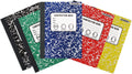 Wide Ruled Marbled Composition Notebooks Bundle of 5 - Color Set