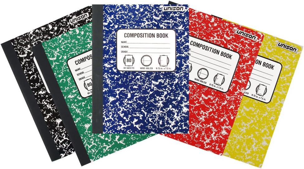 Unison: 5 Vibrant Wide Ruled Notebooks for Organized Note-Taking