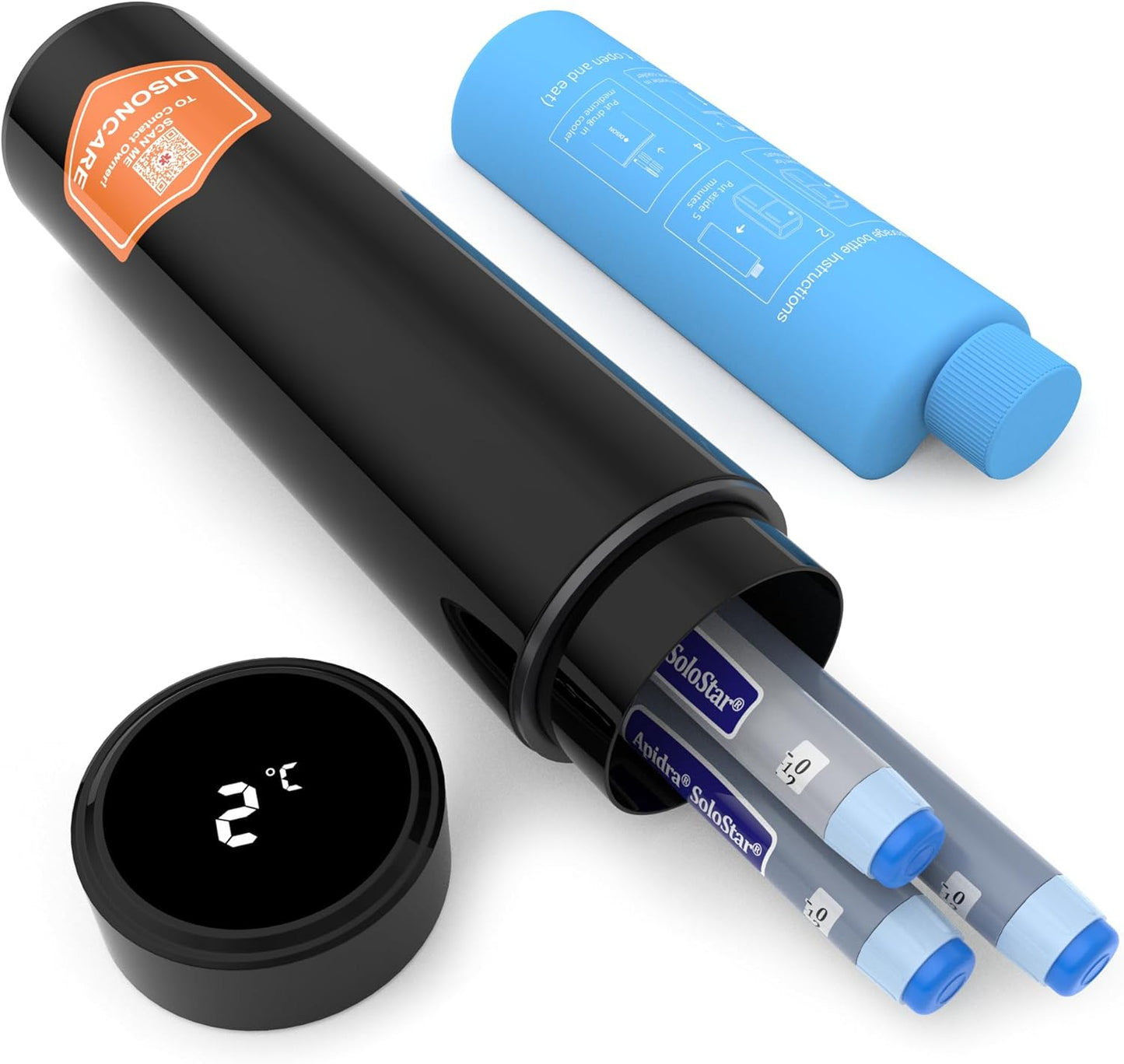DISONCARE 60H Insulin Cooler Travel Case with Temperature Display