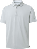 Men's Moisture Wicking Golf Polo Shirt - Breathable Jacquard Fit