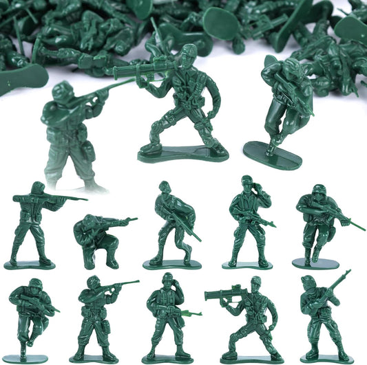 100PCS Green Army Men Toy Soldiers Set - Ideal Boys Birthday Gift