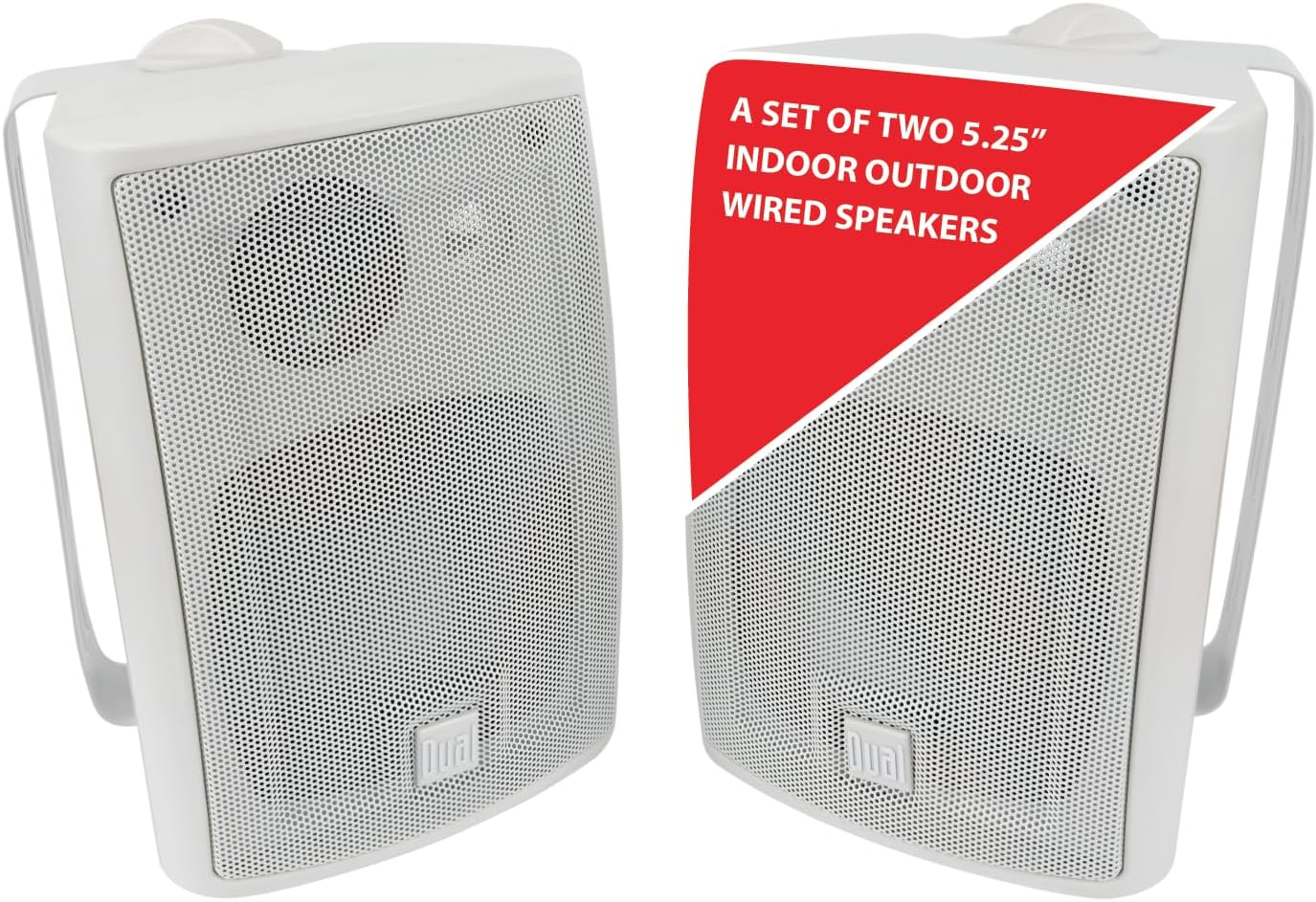 Dual Electronics LU53PW 5.25in 3-Way Speakers for Indoor & Outdoor