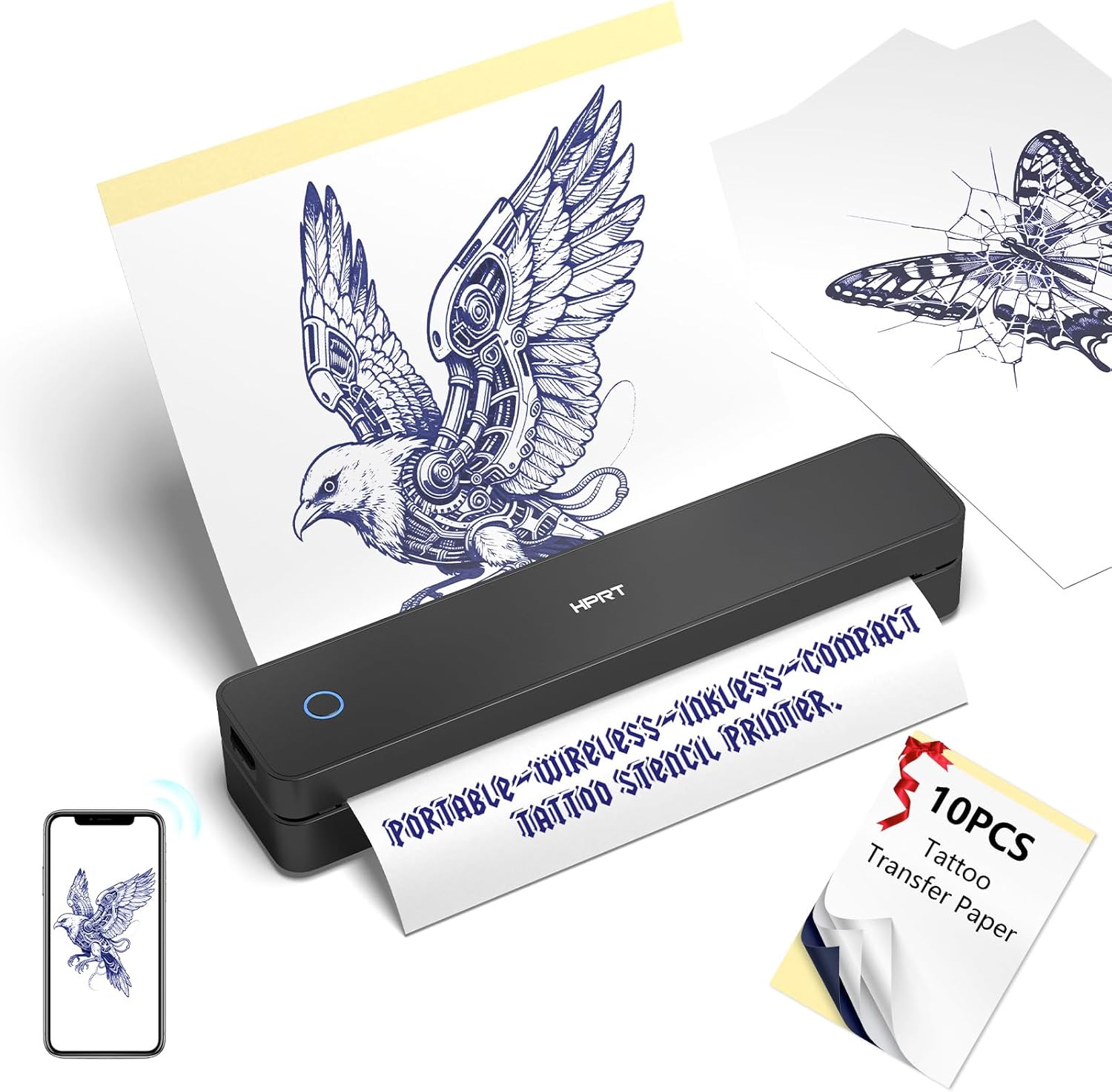 HPRT Portable Tattoo Stencil Printer for Artists & Beginners