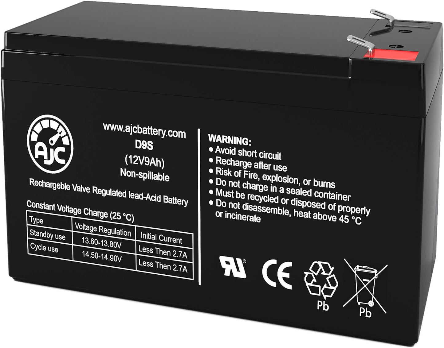 AJC Battery Compatible with Panasonic UP-RW1245P1 12V 9Ah UPS