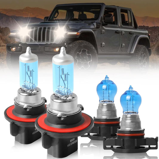High Performance Halogen Headlight Bulbs for Jeep Wrangler 2010-2020