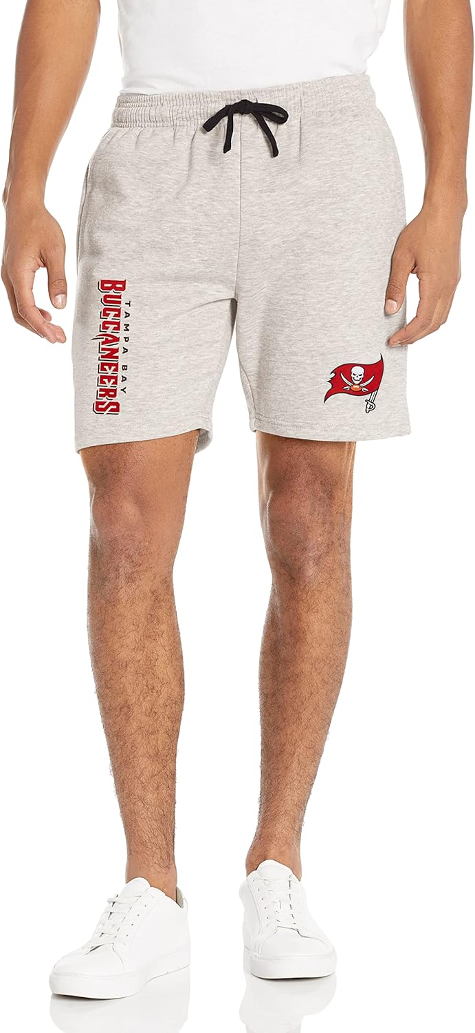 FOCO NFL Mens Gray Wordmark Fleece Shorts for Ultimate Comfort