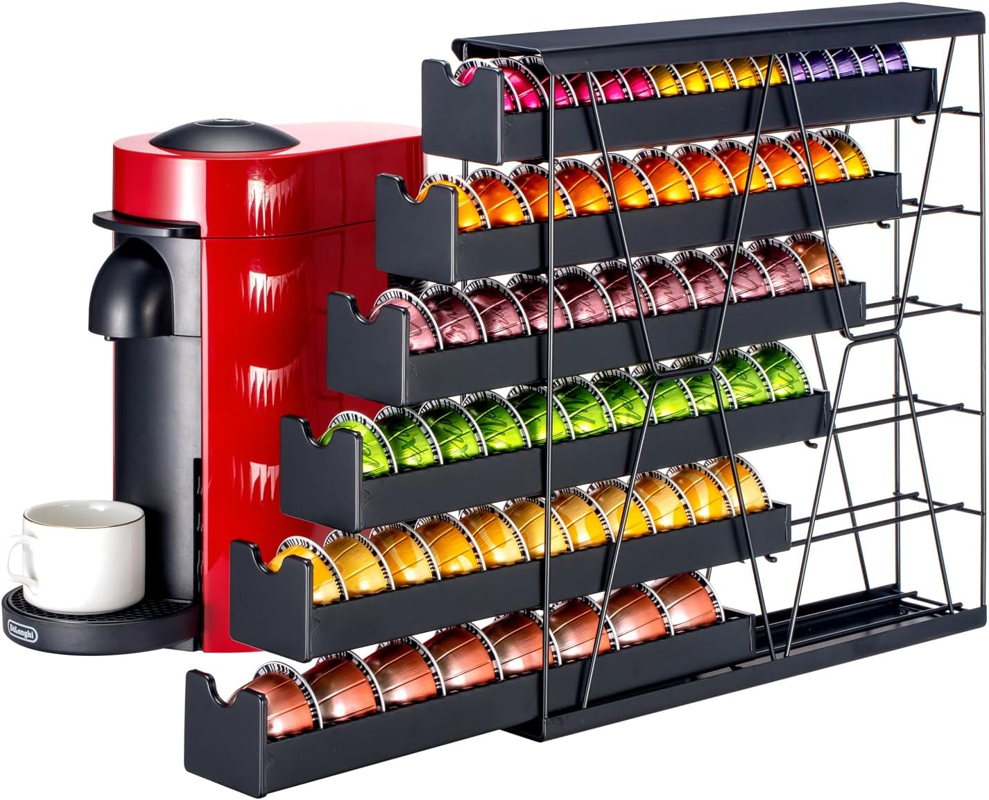 6-Tier Vertuo Pod Holder for Nespresso - Mega Capacity Design