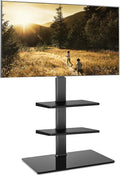 Floor TV Stand for 32-60 in TVs - Height Adjustable, Swivel Mount