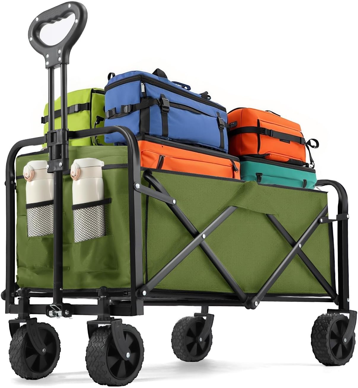 Collapsible Wagon for Groceries, Beach, and Camping Use